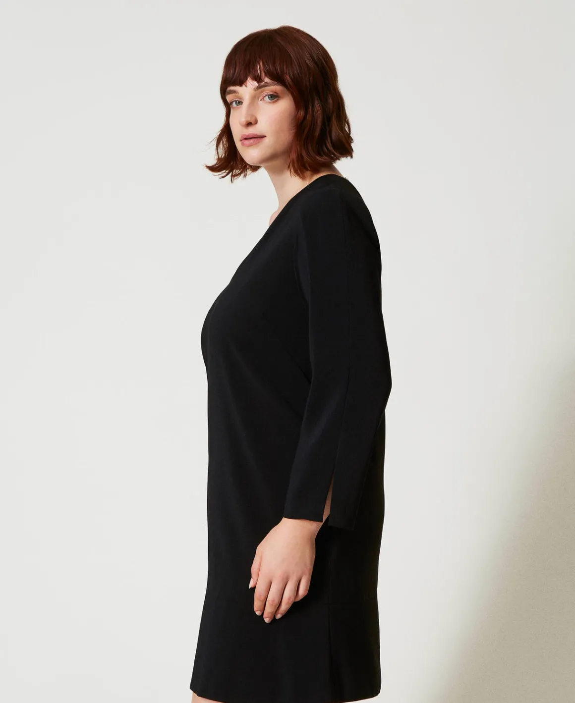 TWINSET Milano Abito Corto Con Balza E Catena Oval T | Vestiti Da Cerimonia | Vestiti Corti