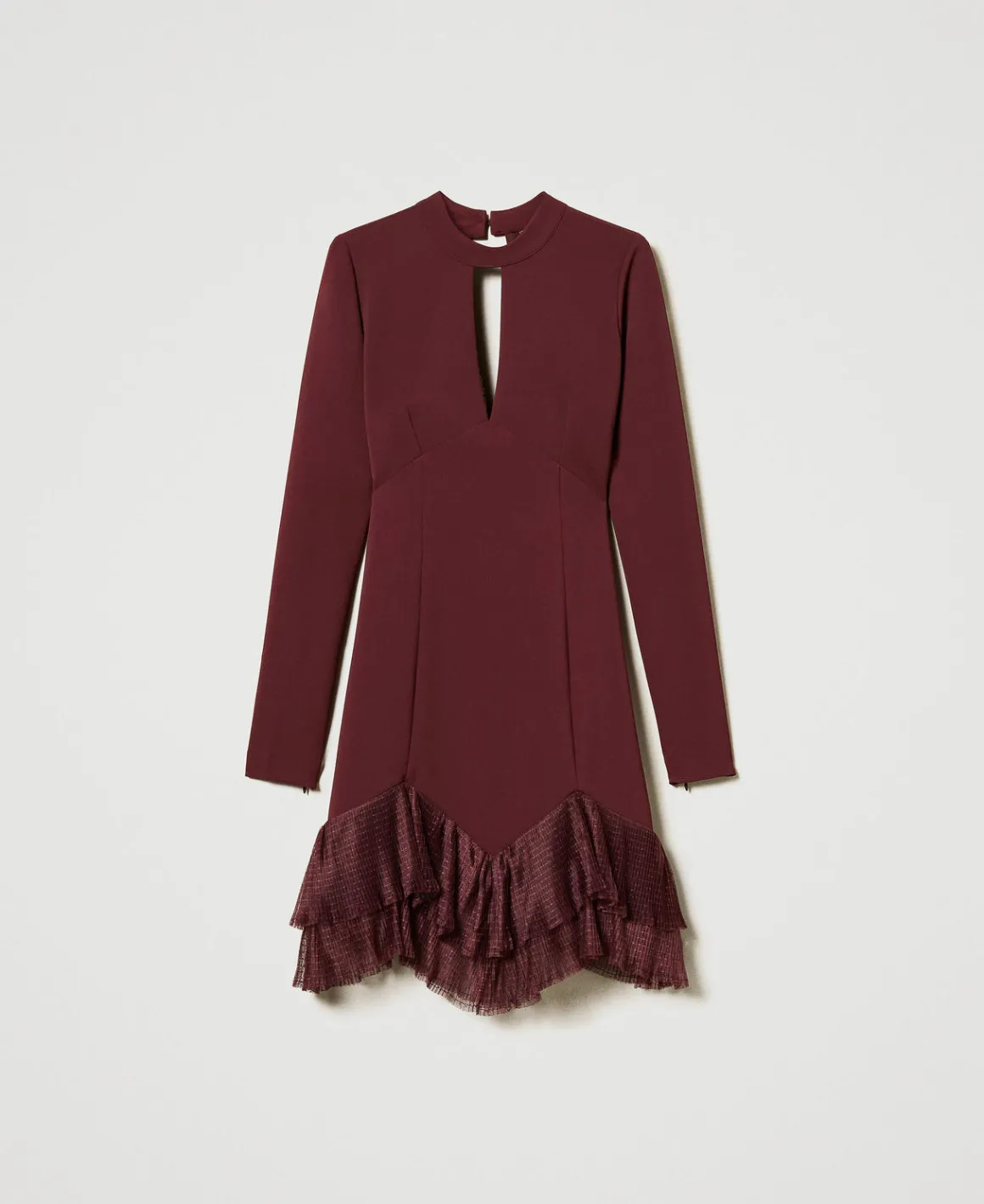 TWINSET Milano Abito Corto Con Balze Plissé In Tulle | Vestiti Eleganti | Vestiti Corti