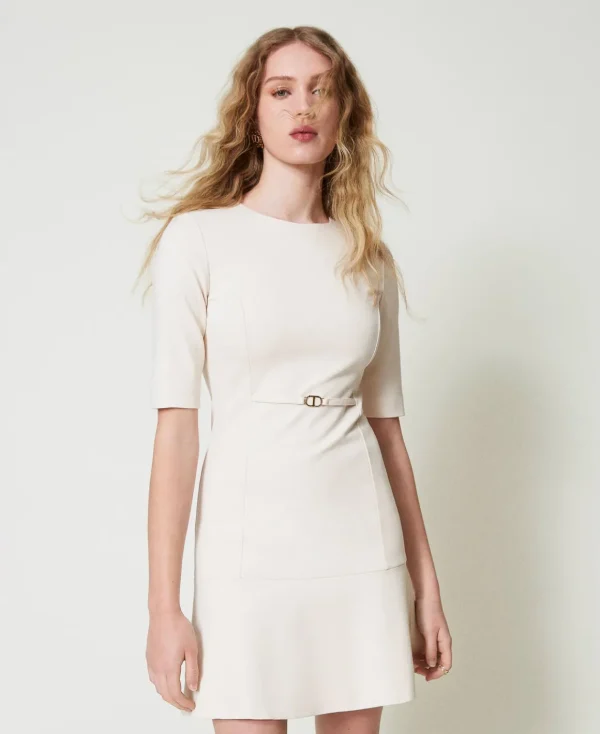 TWINSET Milano Abito Corto Con Cinturino Oval T | Vestiti Da Cerimonia | Vestiti Corti
