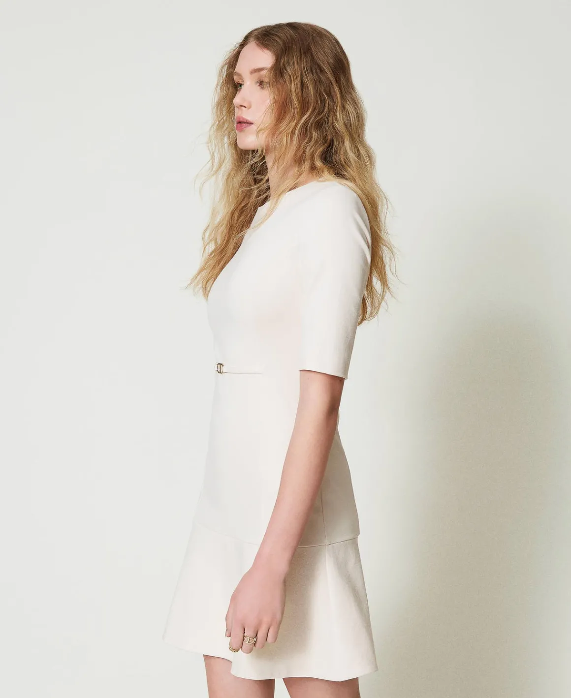 TWINSET Milano Abito Corto Con Cinturino Oval T | Vestiti Da Cerimonia | Vestiti Corti