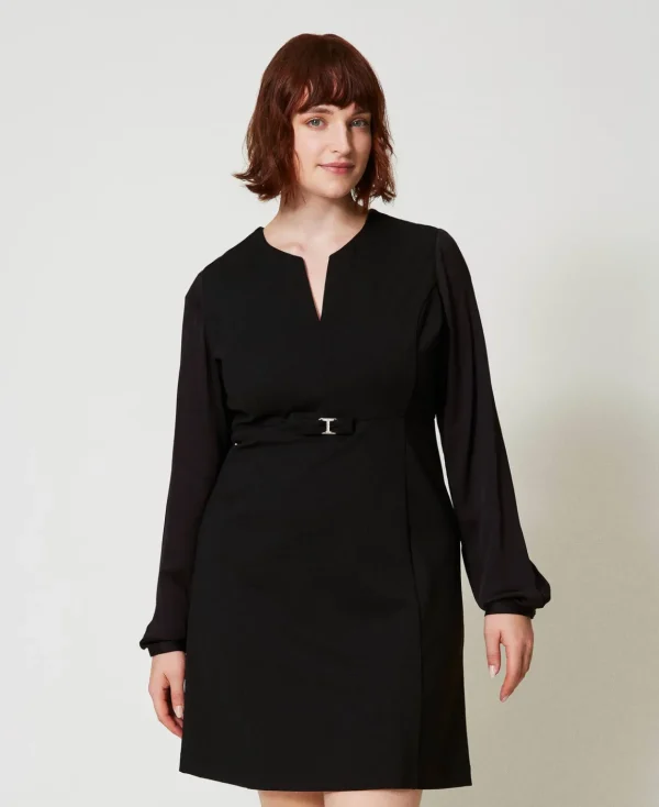 TWINSET Milano Abito Corto Con Fiocco E Oval T | Vestiti Corti