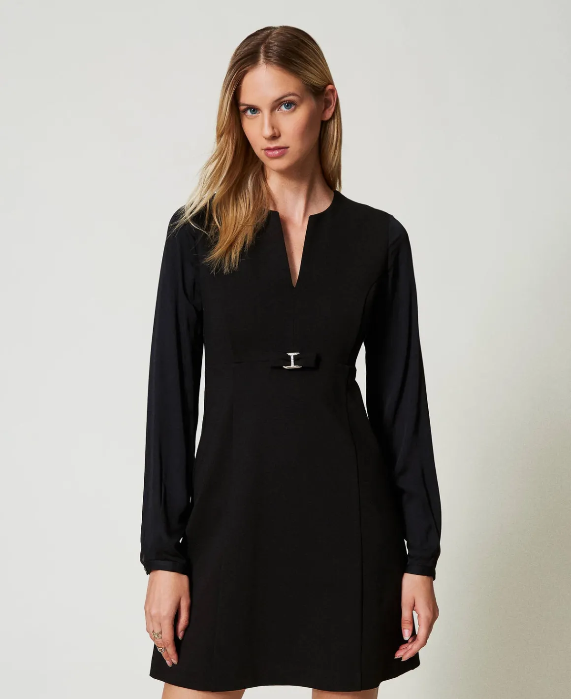 TWINSET Milano Abito Corto Con Fiocco E Oval T | Vestiti Corti