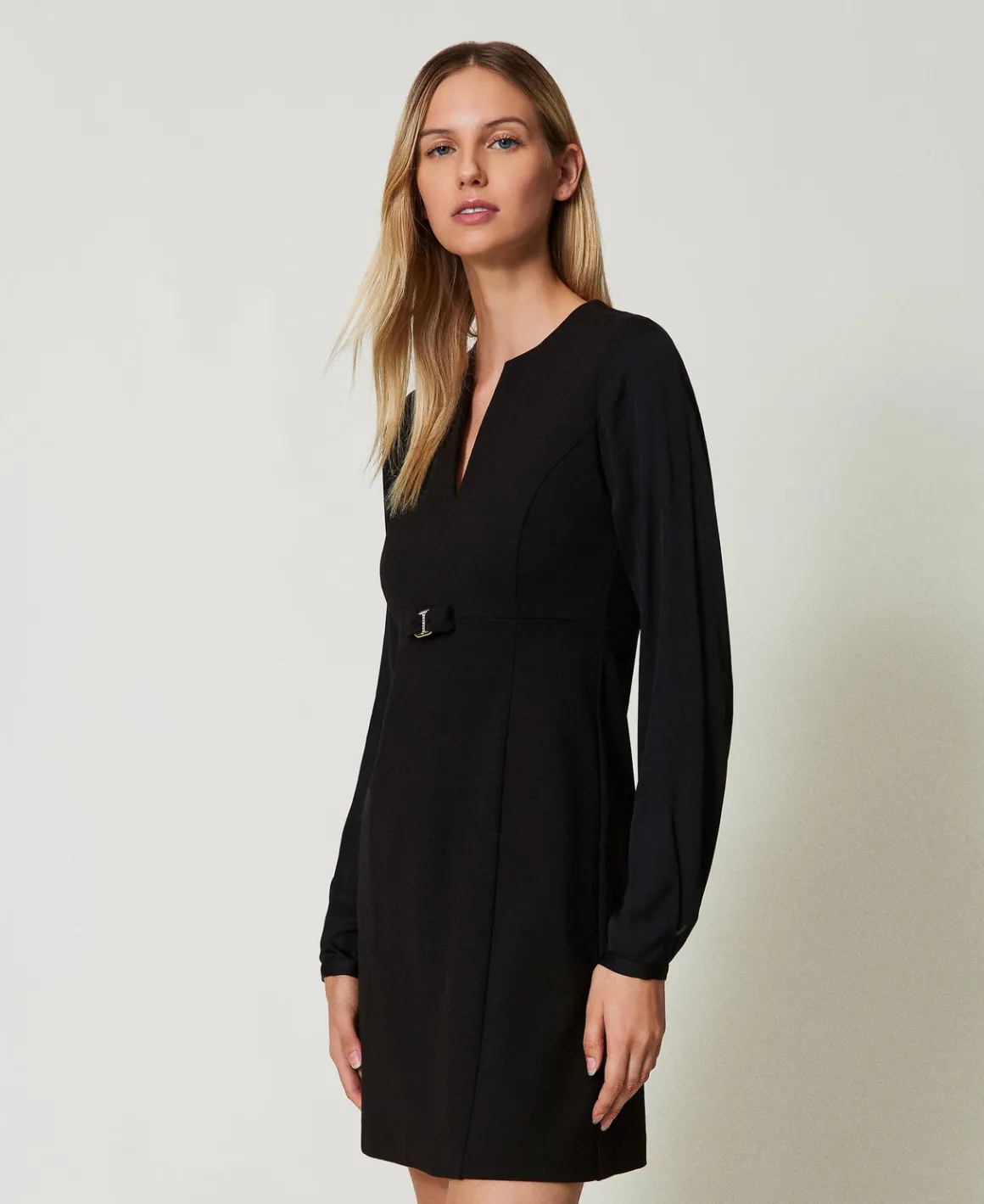 TWINSET Milano Abito Corto Con Fiocco E Oval T | Vestiti Corti