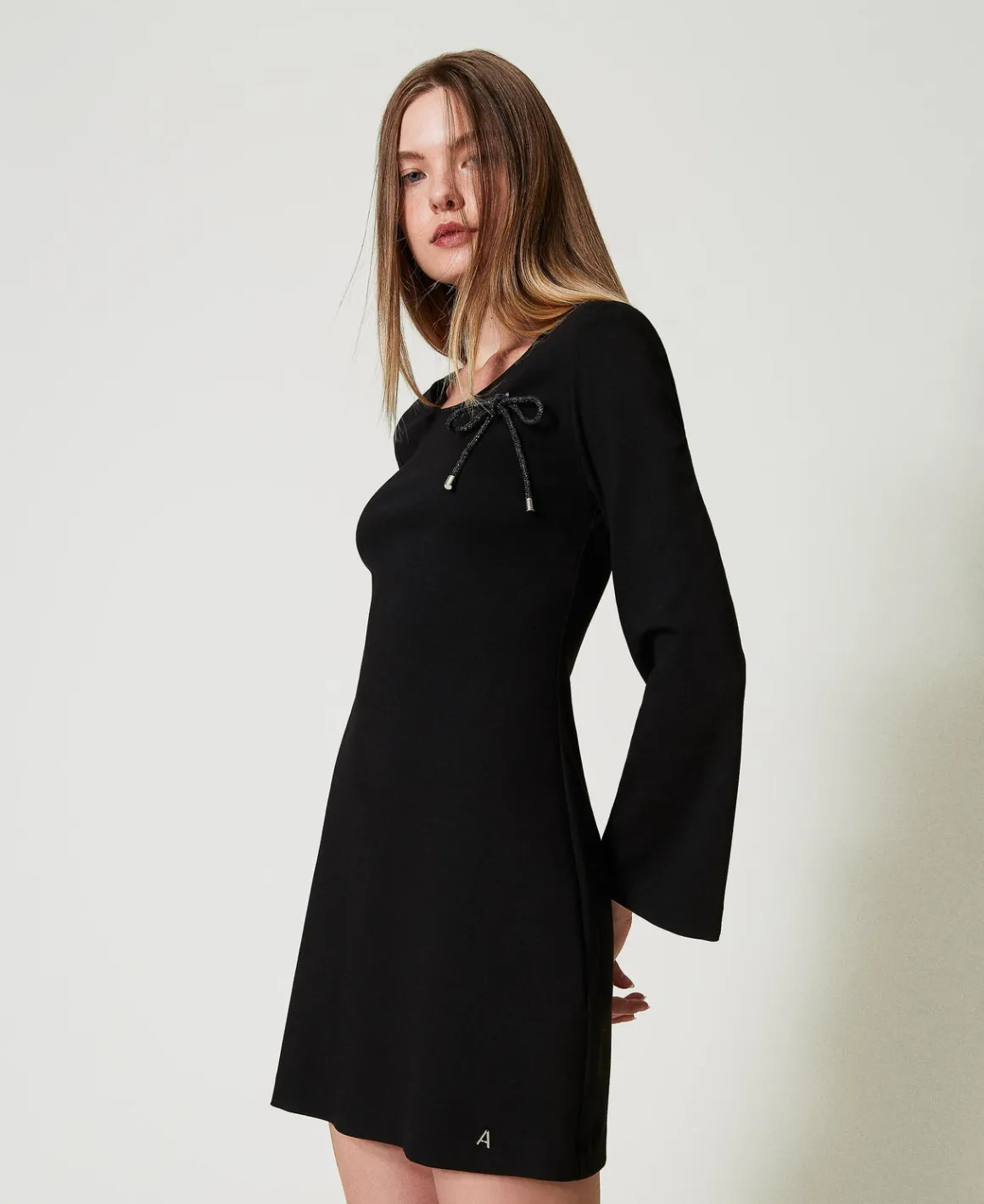 TWINSET Milano Abito Corto Con Spilla In Strass | Vestiti Corti