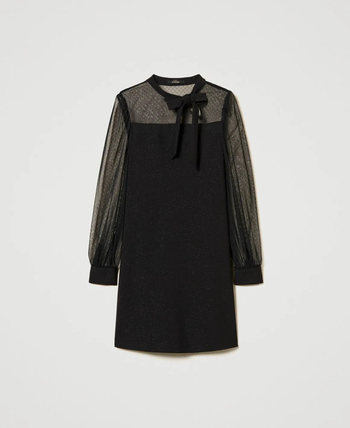 TWINSET Milano Abito Corto Con Tulle Plumetis | Vestiti Eleganti | Vestiti Corti