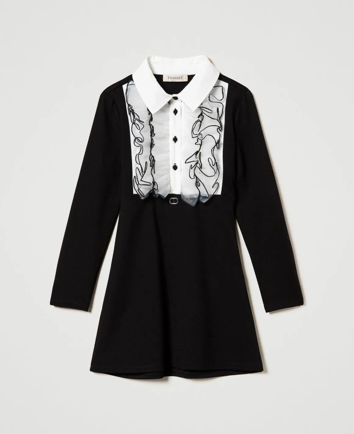TWINSET Milano Abito Corto Con Volant In Organza | Vestiti