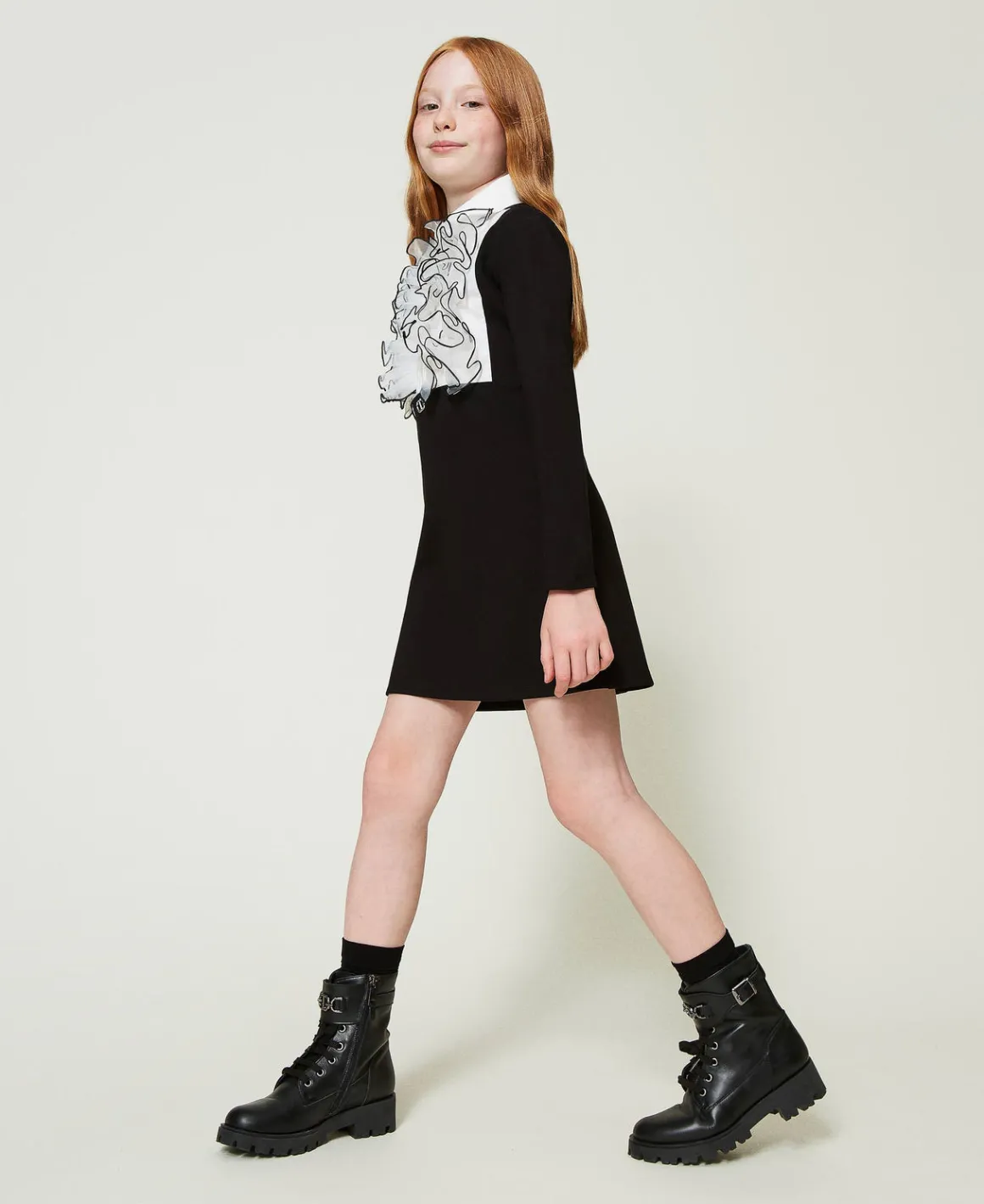 TWINSET Milano Abito Corto Con Volant In Organza | Vestiti