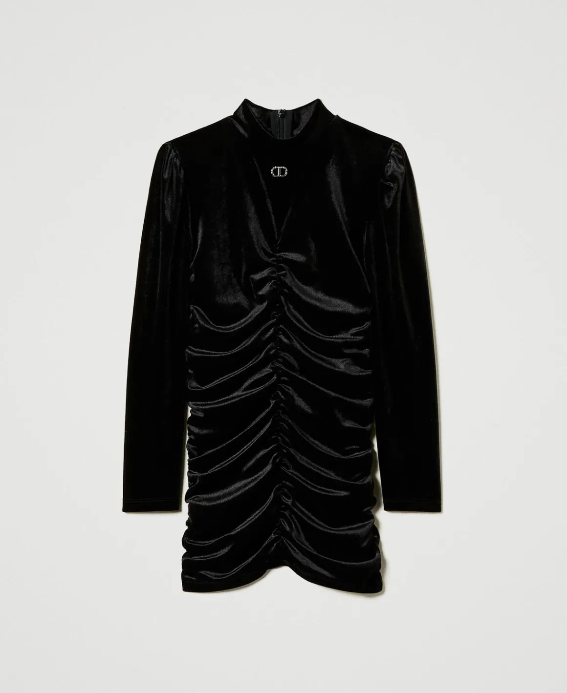 TWINSET Milano Abito Corto In Ciniglia Con Arricciature | Vestiti