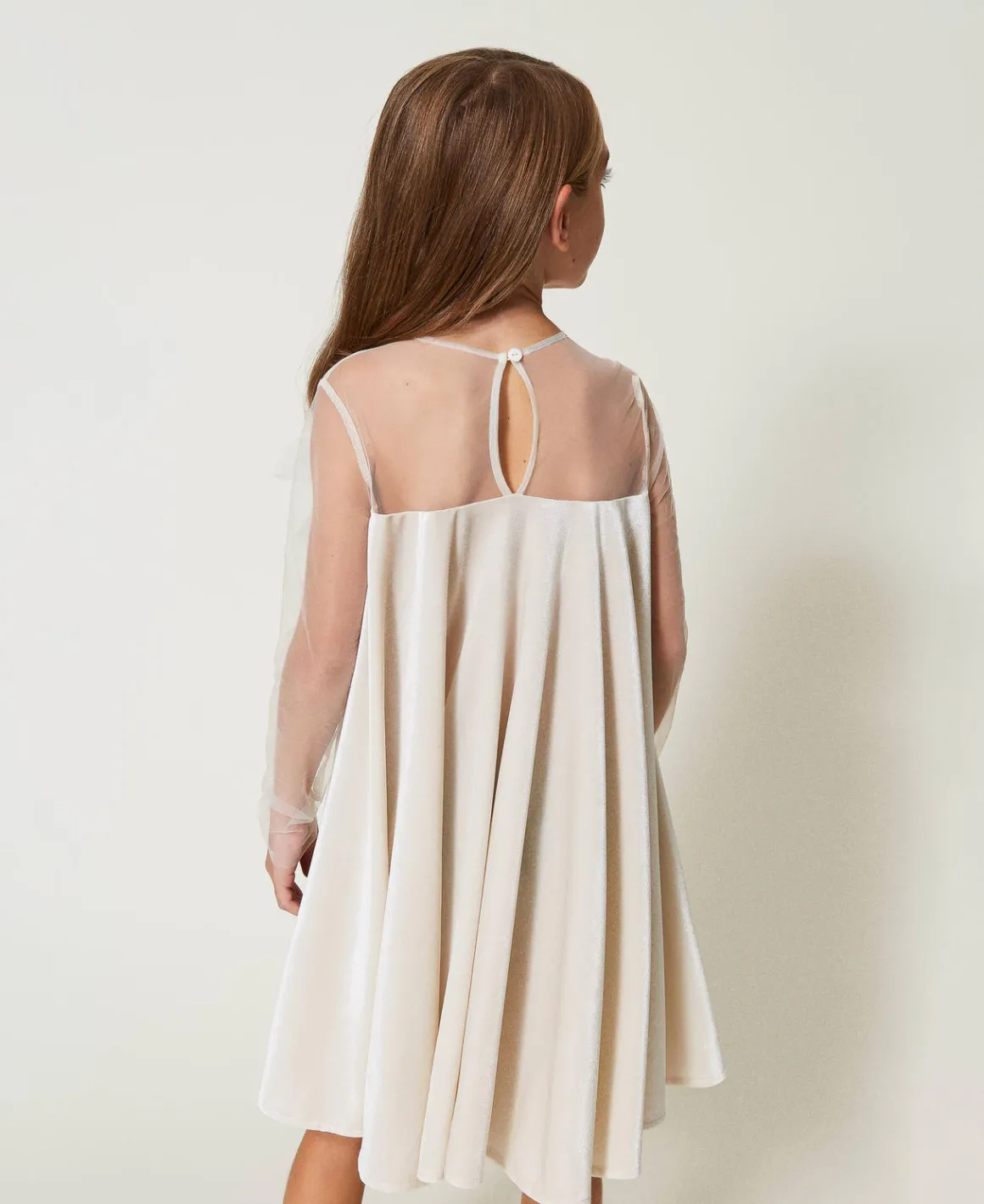 TWINSET Milano Abito Corto In Ciniglia E Tulle | Vestiti