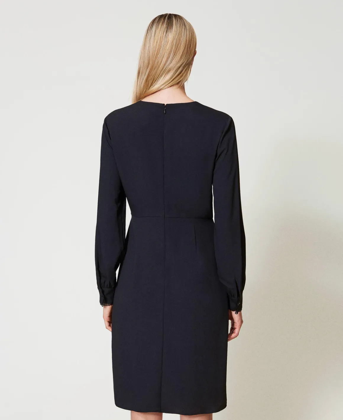 TWINSET Milano Abito Corto In Crêpe De Chine Riciclato | Vestiti Da Cerimonia | Vestiti Corti