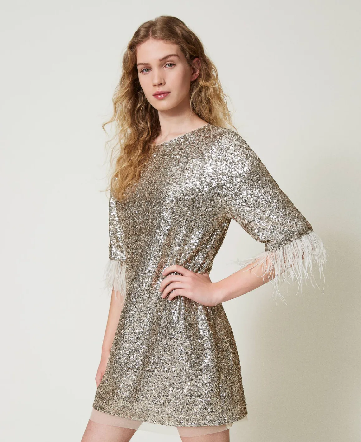 TWINSET Milano Abito Corto In Full Paillettes | Vestiti Da Cerimonia | Vestiti Eleganti