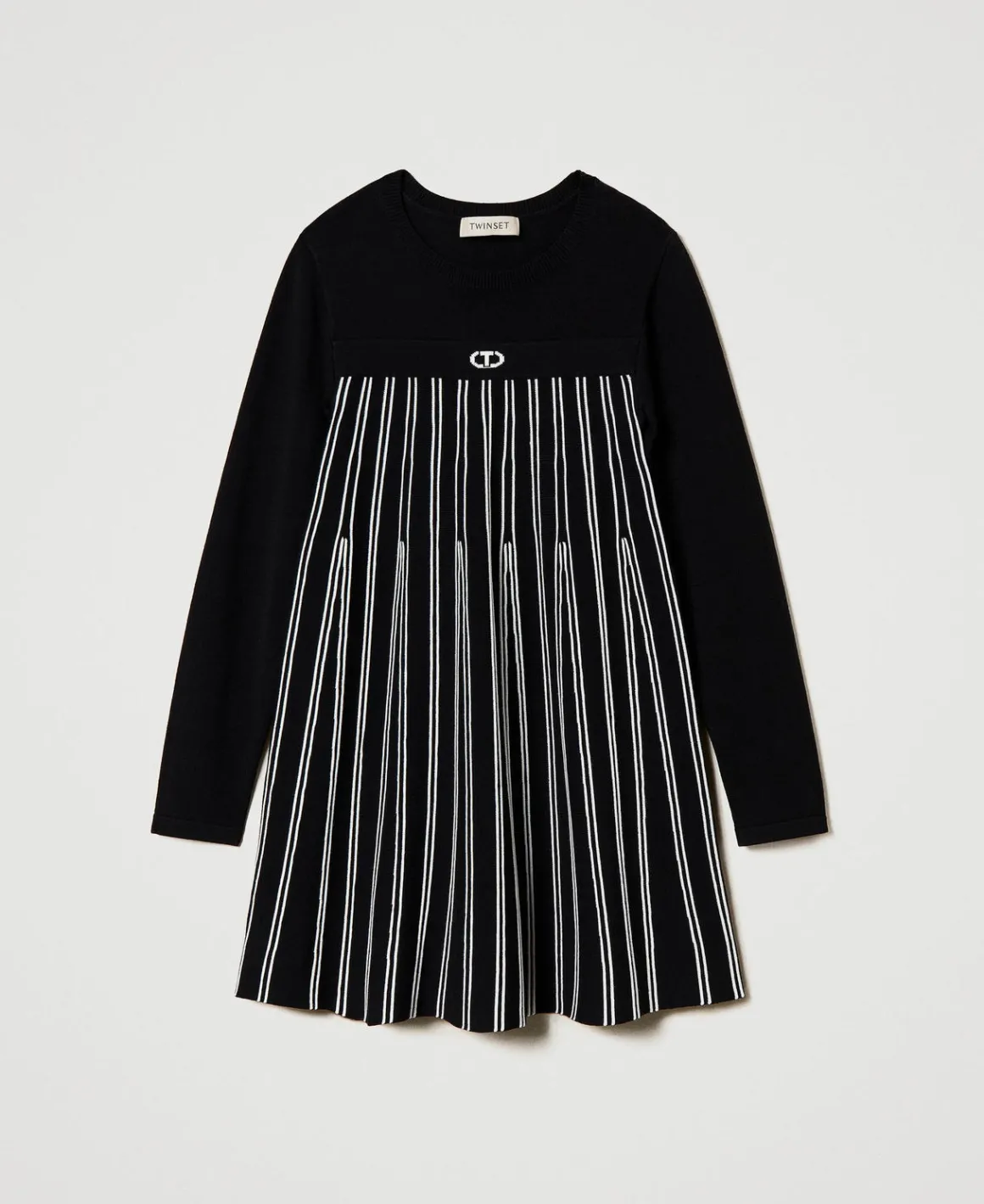 TWINSET Milano Abito Corto In Maglia A Righe Flexage | Vestiti
