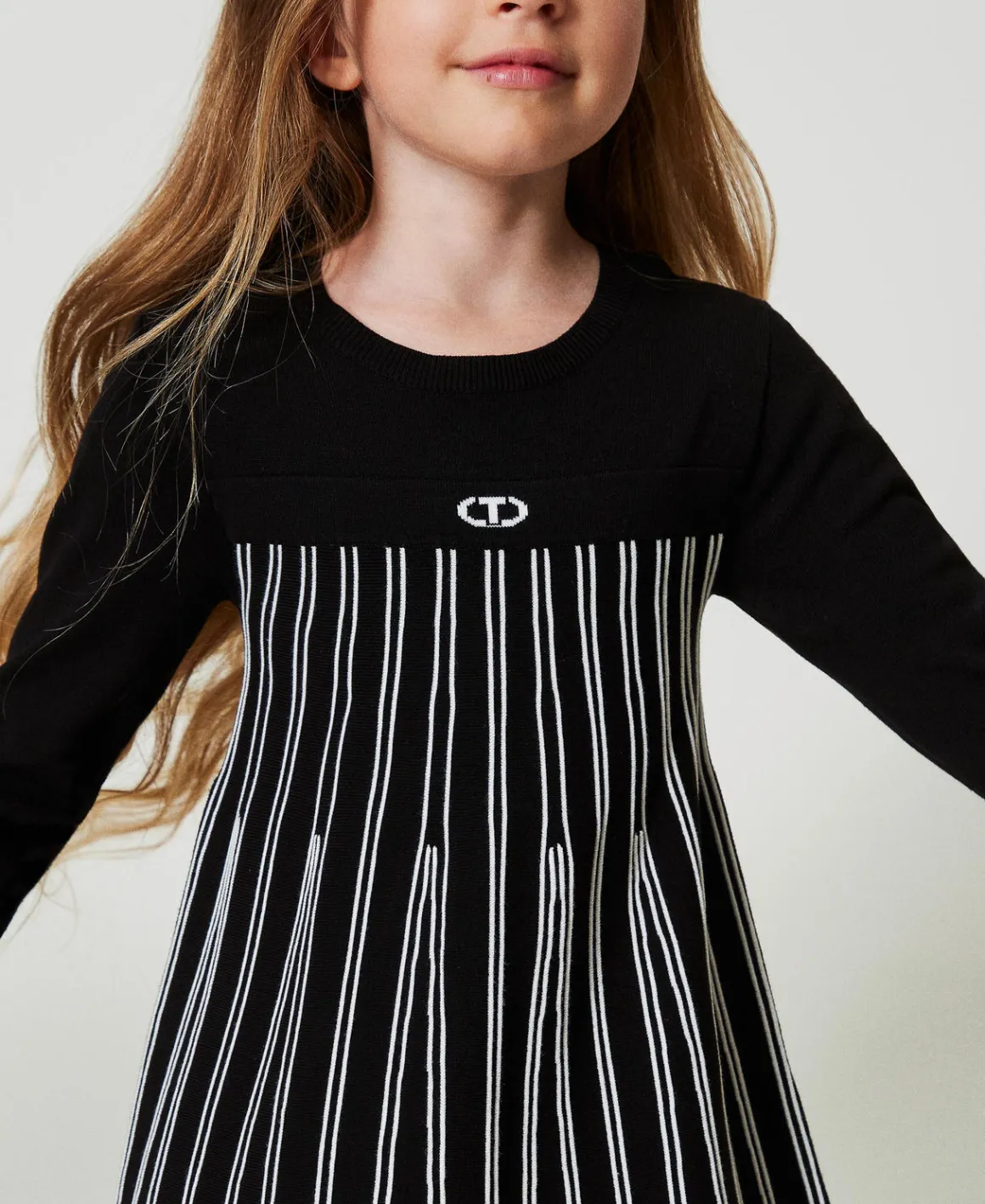 TWINSET Milano Abito Corto In Maglia A Righe Flexage | Vestiti