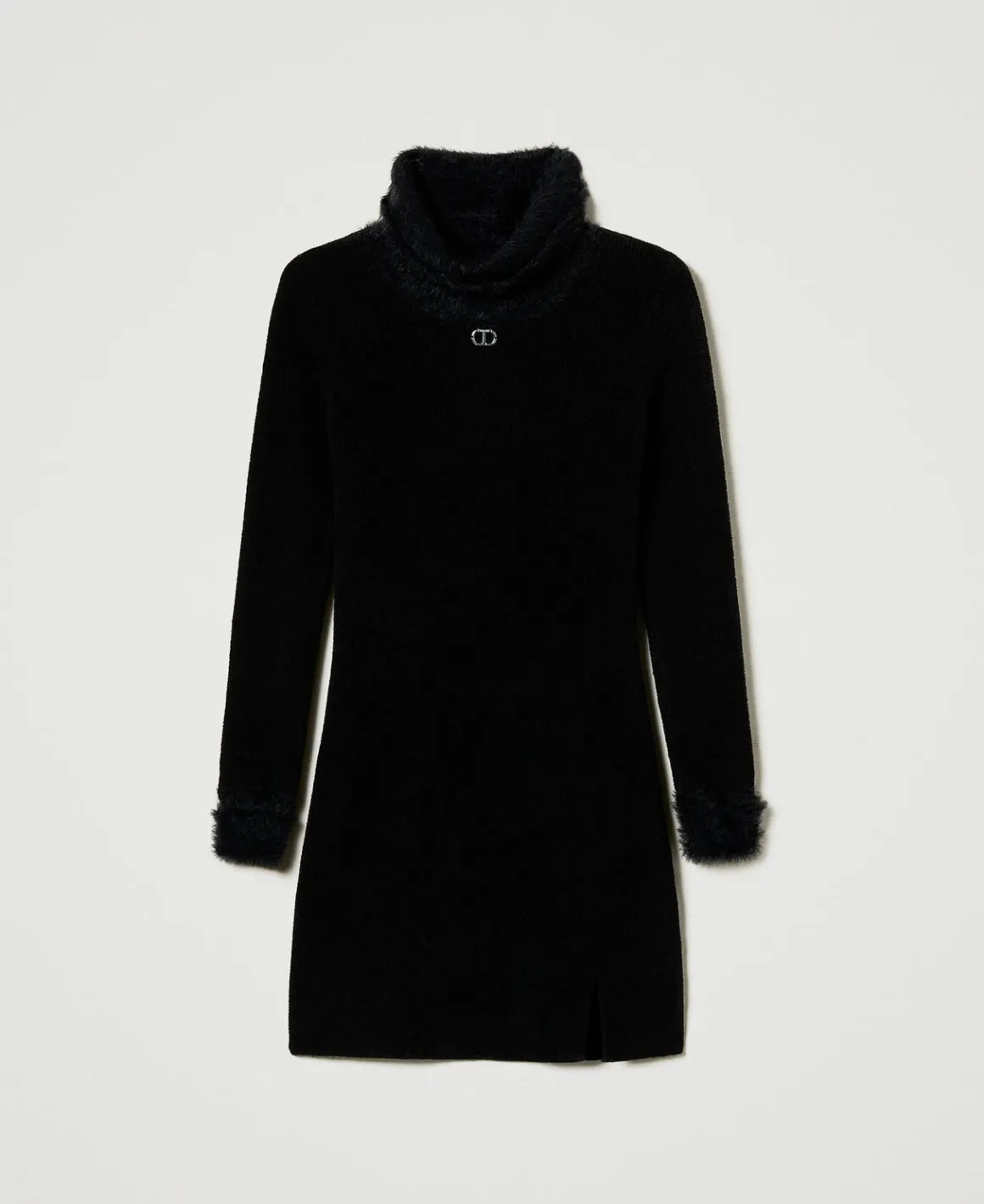 TWINSET Milano Abito Corto In Maglia Effetto Pelliccia | Vestiti