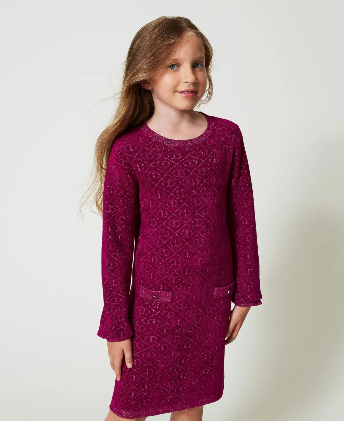 TWINSET Milano Abito Corto In Maglia Jacquard Con Oval T | Vestiti