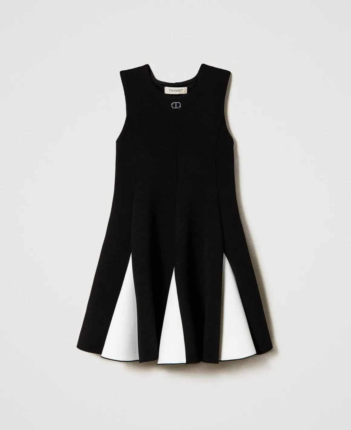 TWINSET Milano Abito Corto In Tessuto Scuba Bicolore | Vestiti