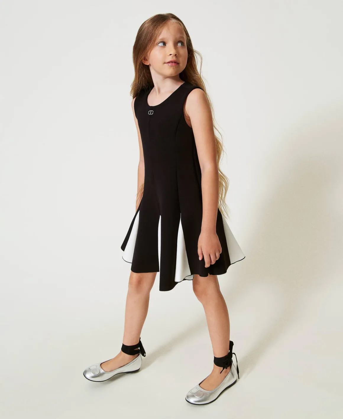 TWINSET Milano Abito Corto In Tessuto Scuba Bicolore | Vestiti