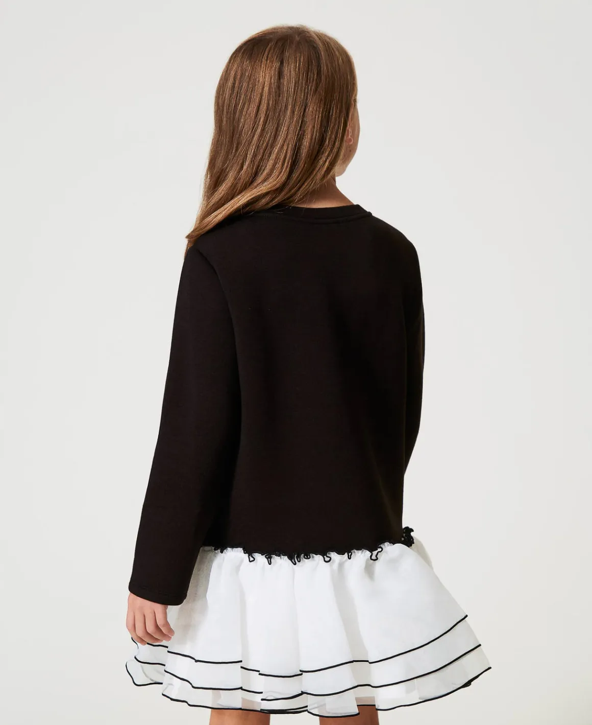 TWINSET Milano Abito Corto In Tessuto Scuba E Organza | Vestiti