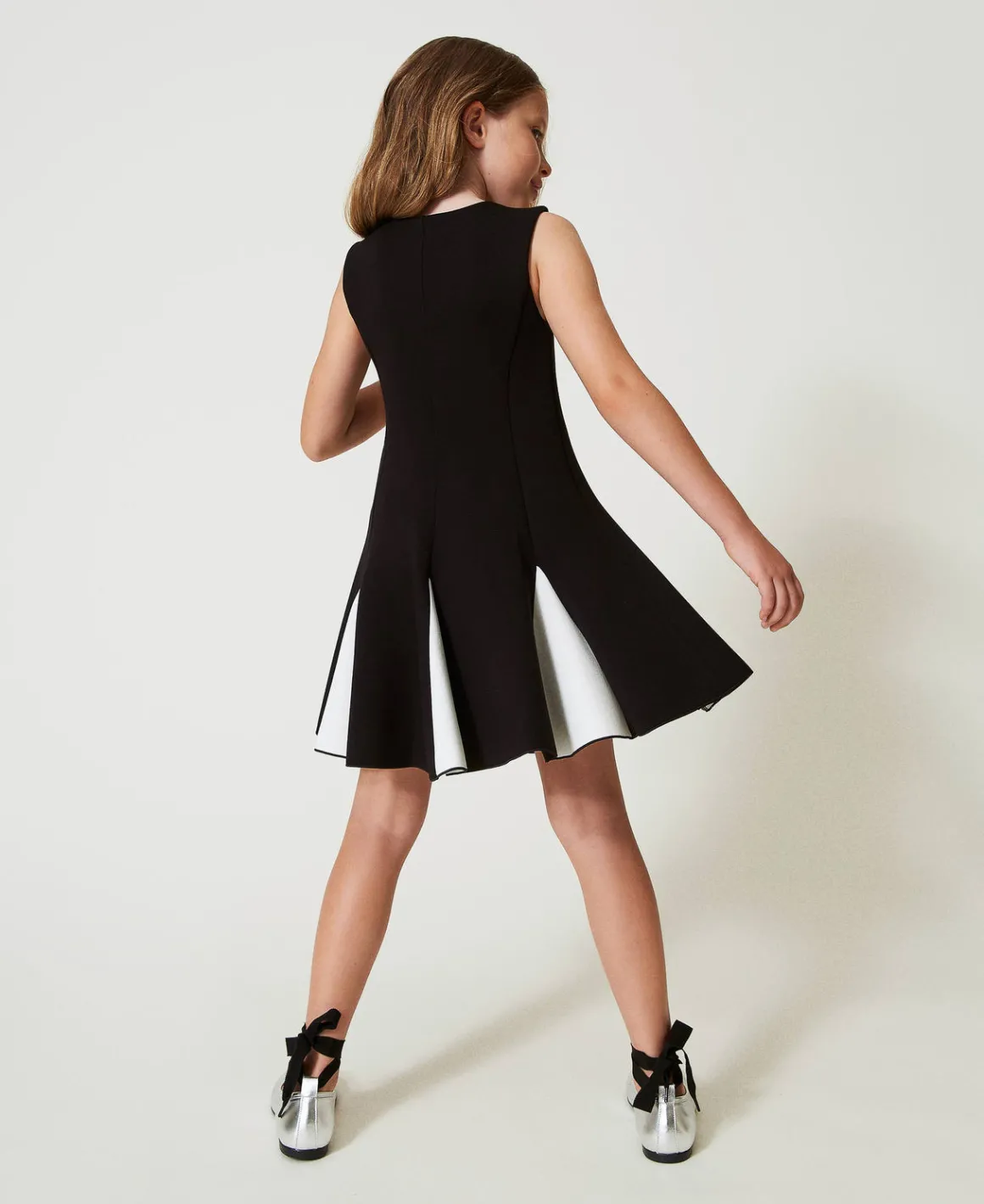 TWINSET Milano Abito Corto In Tessuto Scuba Bicolore | Vestiti