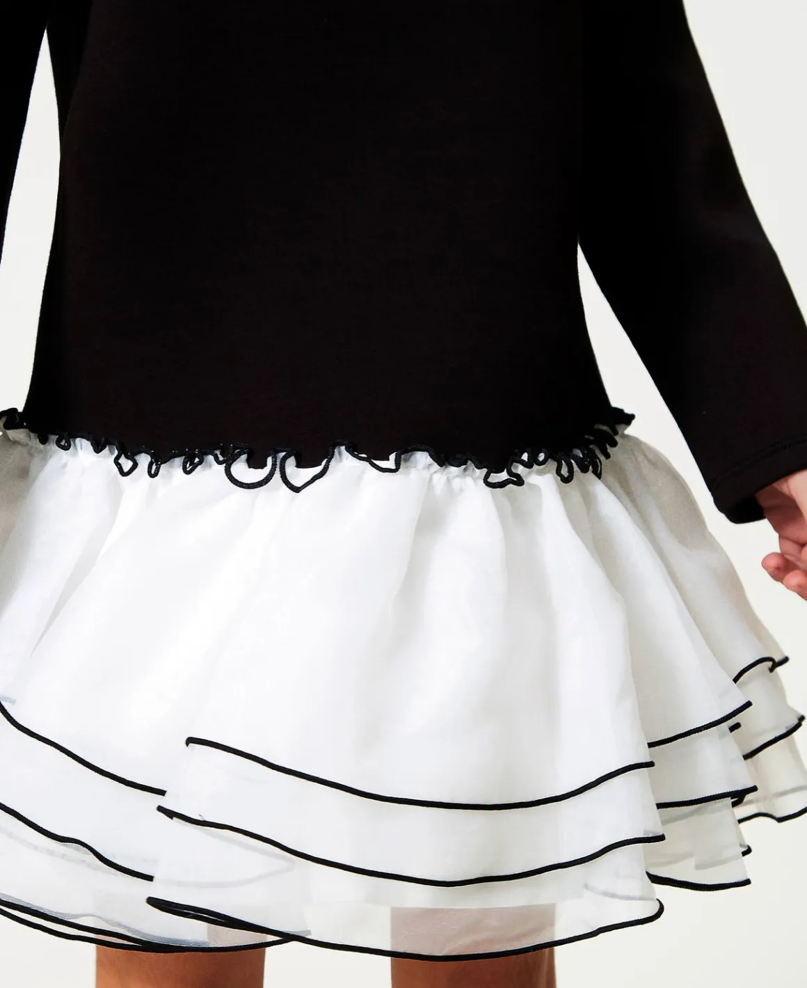 TWINSET Milano Abito Corto In Tessuto Scuba E Organza | Vestiti