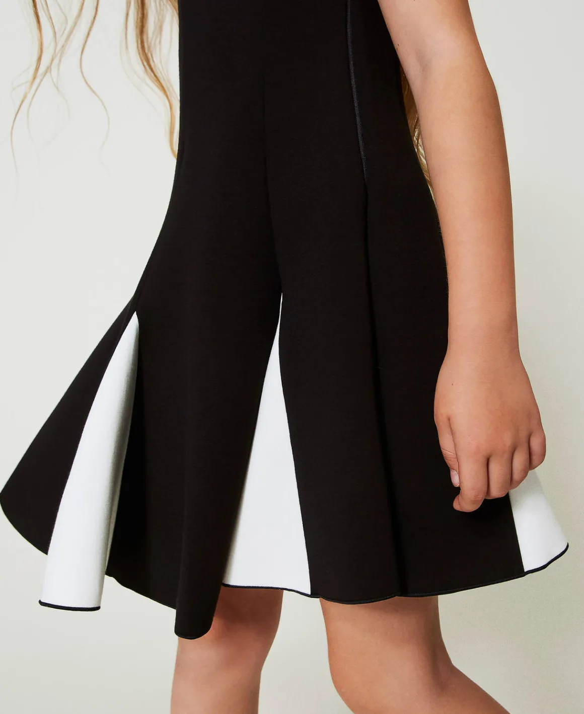 TWINSET Milano Abito Corto In Tessuto Scuba Bicolore | Vestiti
