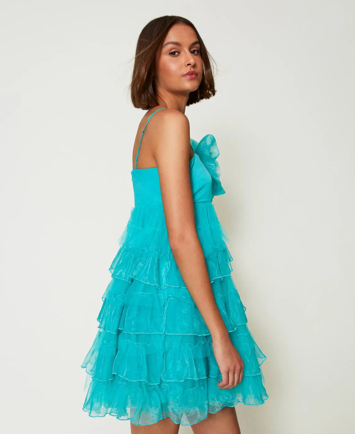 TWINSET Milano Abito Corto In Tulle E Organza | Vestiti Da Cerimonia | Vestiti Eleganti