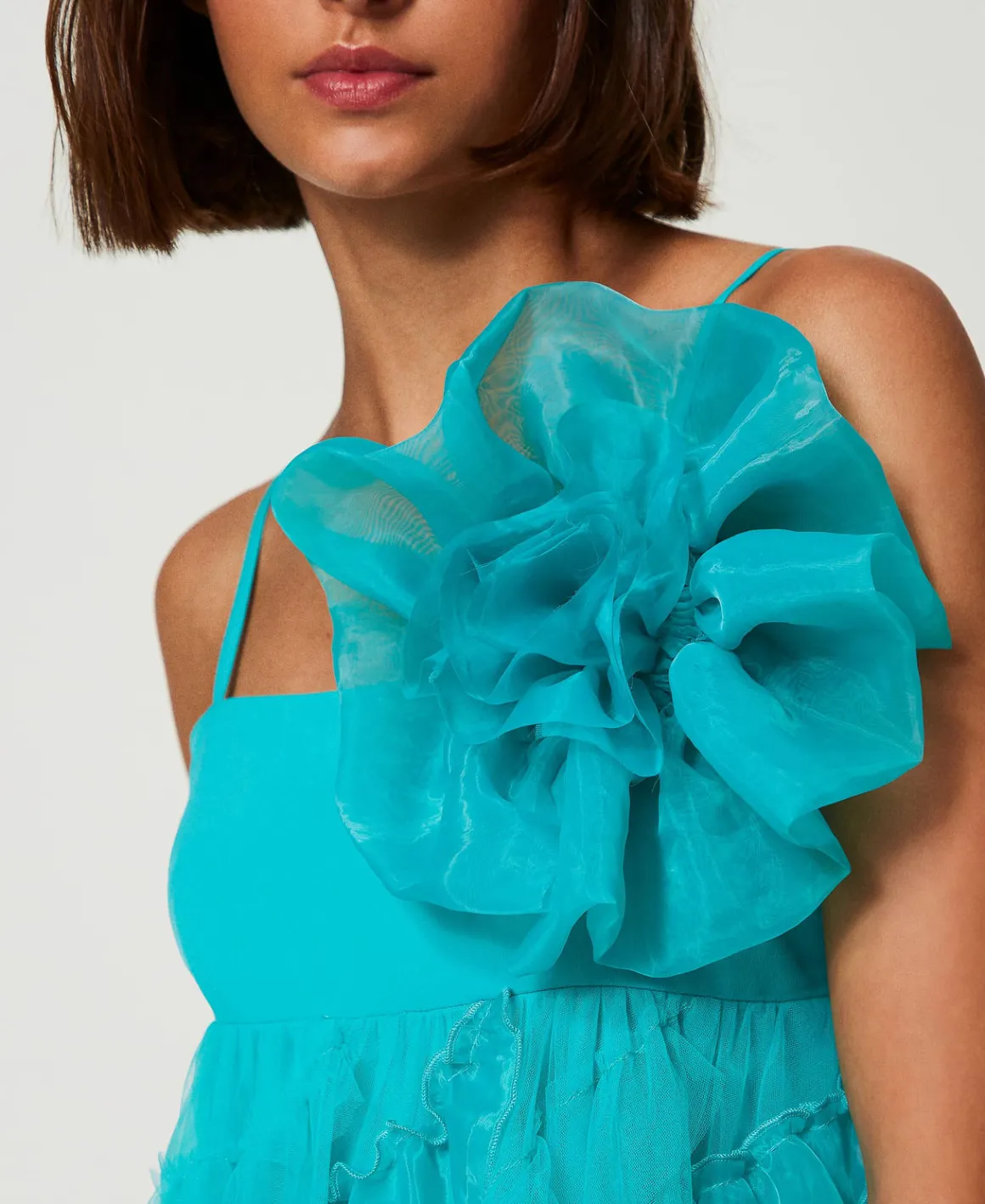 TWINSET Milano Abito Corto In Tulle E Organza | Vestiti Da Cerimonia | Vestiti Eleganti