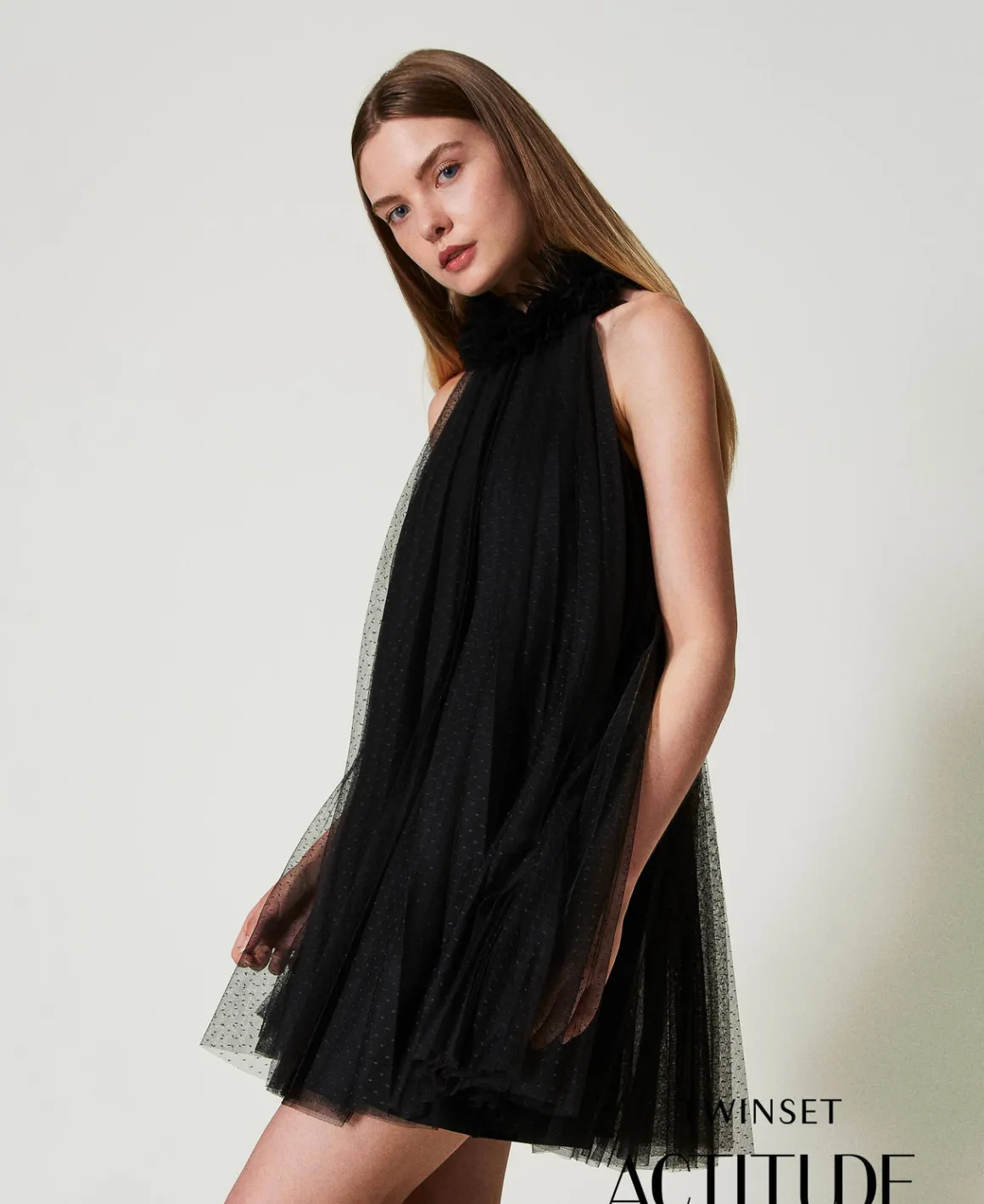 TWINSET Milano Abito Corto In Tulle Plissé | Vestiti Eleganti | Vestiti Corti