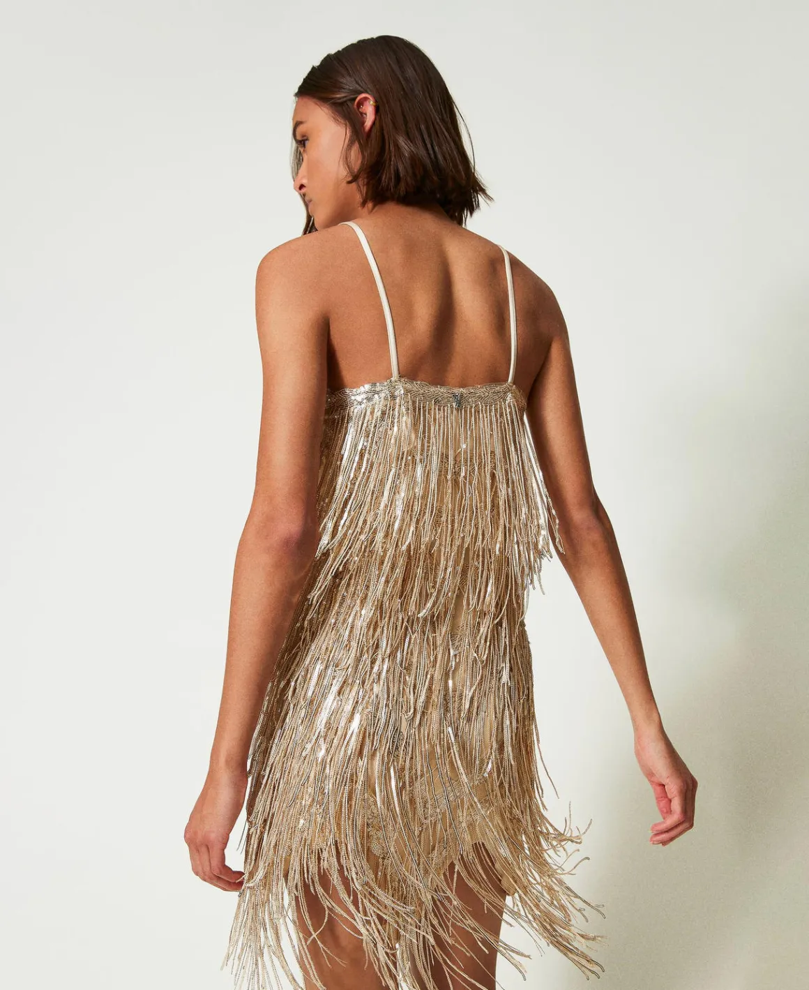 TWINSET Milano Abito Corto MYFO Con Frange Di Paillettes | Vestiti Da Cerimonia | Vestiti Eleganti