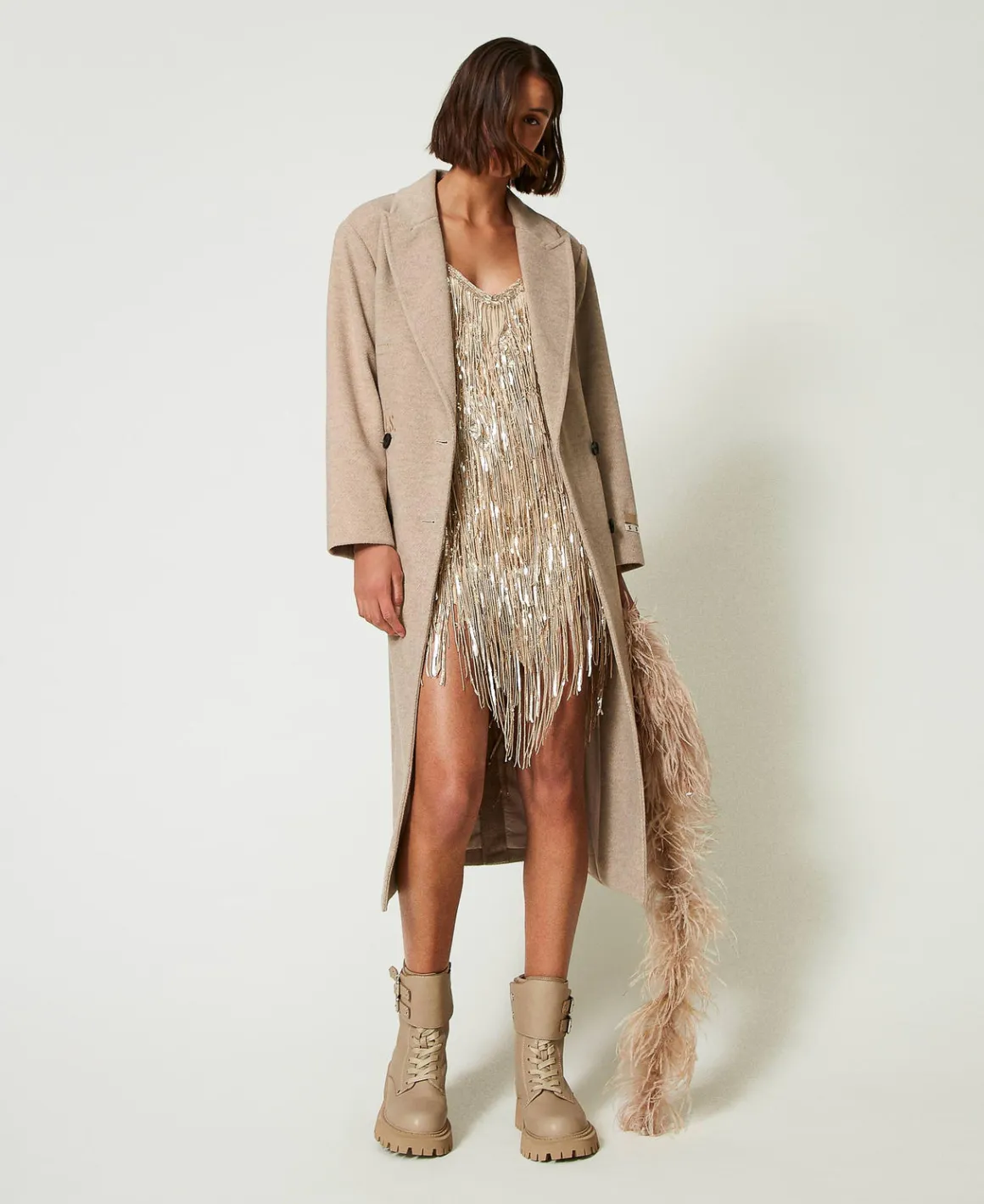TWINSET Milano Abito Corto MYFO Con Frange Di Paillettes | Vestiti Da Cerimonia | Vestiti Eleganti