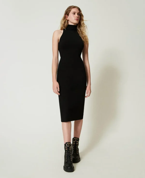 TWINSET Milano Abito Halter Longuette In Maglia | Vestiti Eleganti | Vestiti In Maglia
