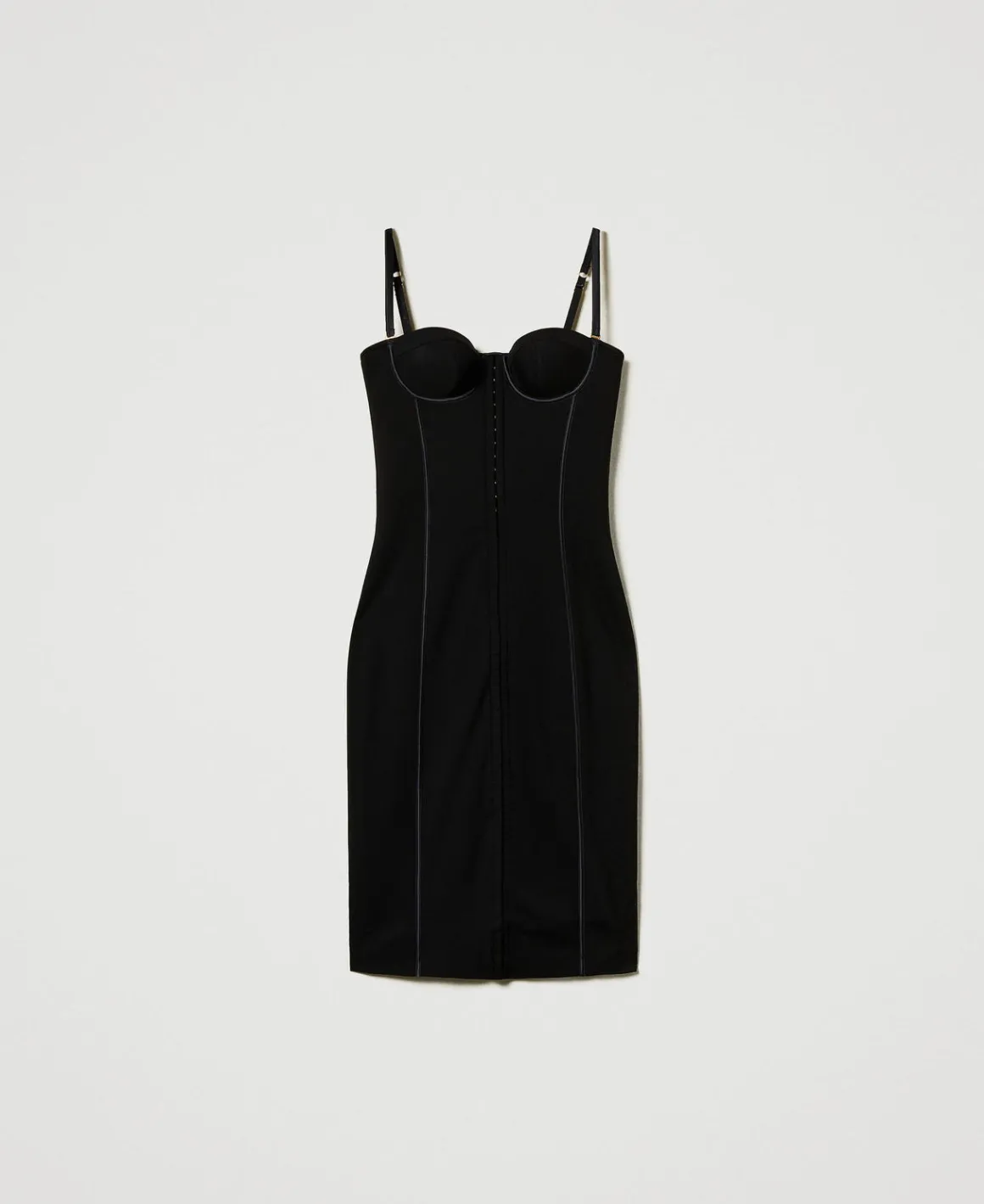TWINSET Milano Abito Longuette Bustier Con Ganci | Vestiti Eleganti | Vestiti Longuette