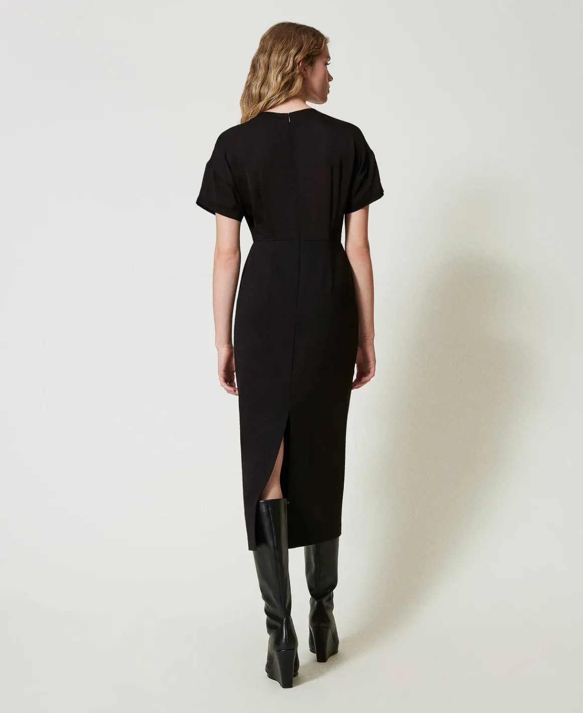 TWINSET Milano Abito Longuette Con Cinturino Oval T | Vestiti Da Cerimonia | Vestiti Eleganti