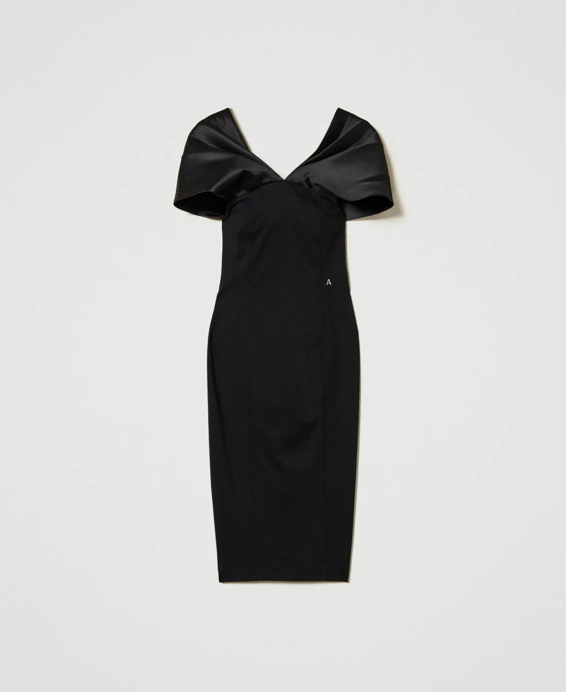 TWINSET Milano Abito Longuette Con Inserto In Raso | Vestiti Da Cerimonia | Vestiti Longuette