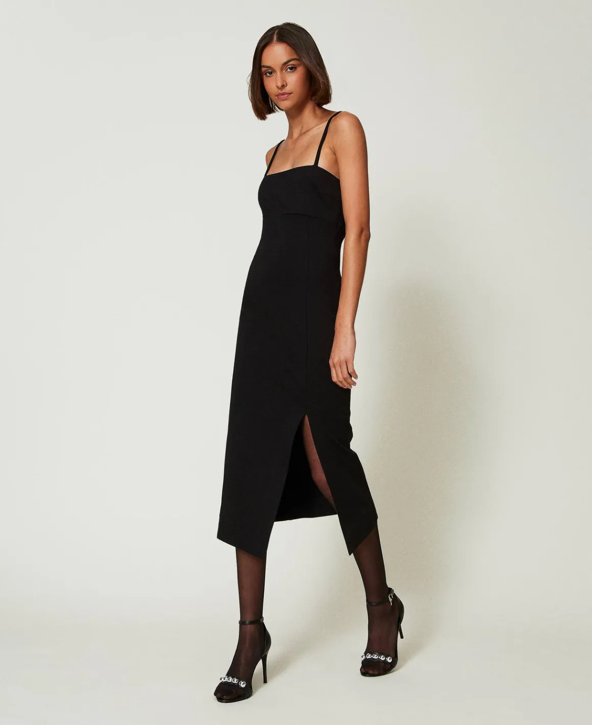 TWINSET Milano Abito Longuette Con Spacco | Vestiti Da Cerimonia | Vestiti Eleganti