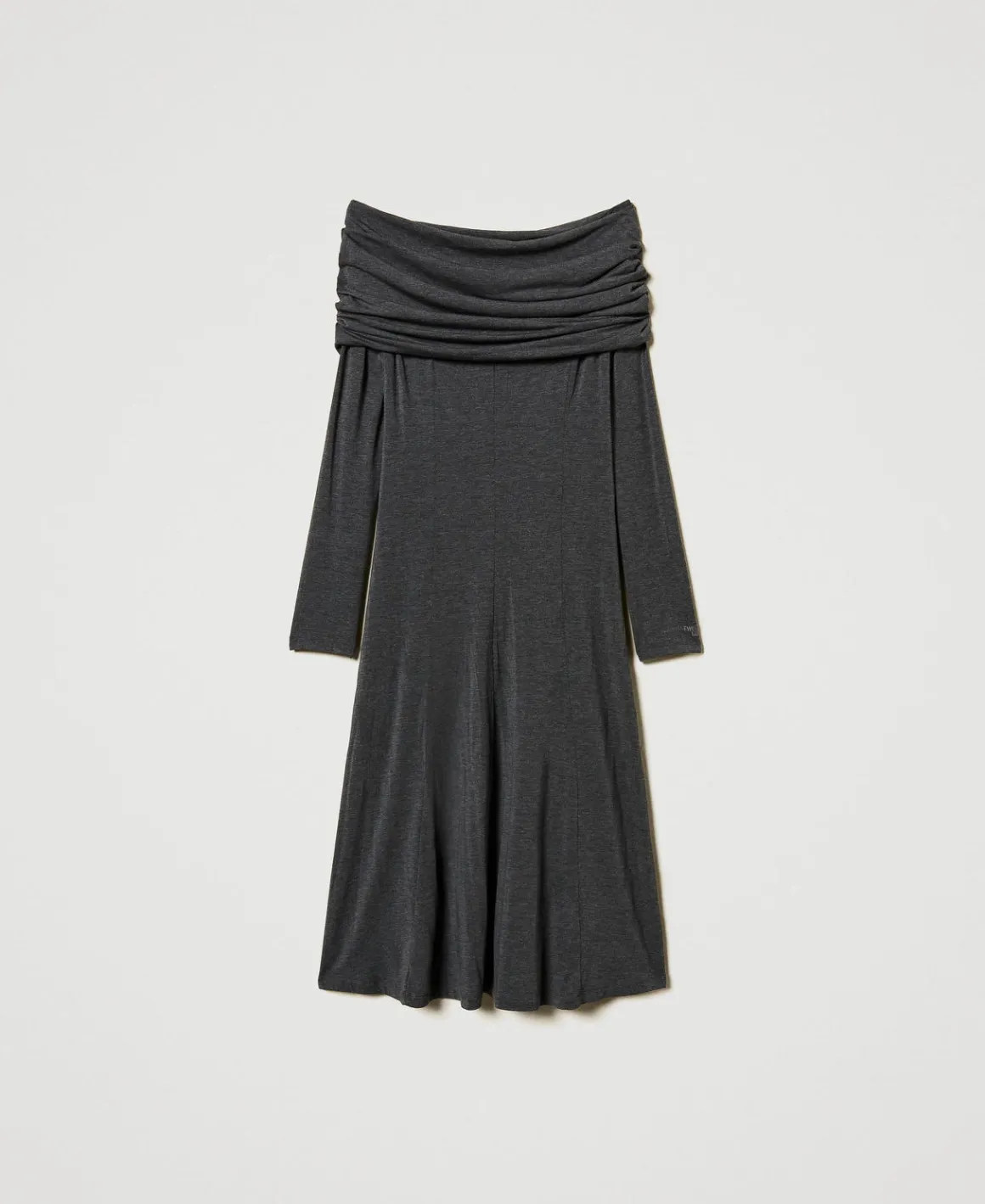 TWINSET Milano Abito Longuette In Jersey Con Ricamo Logo | Vestiti Longuette