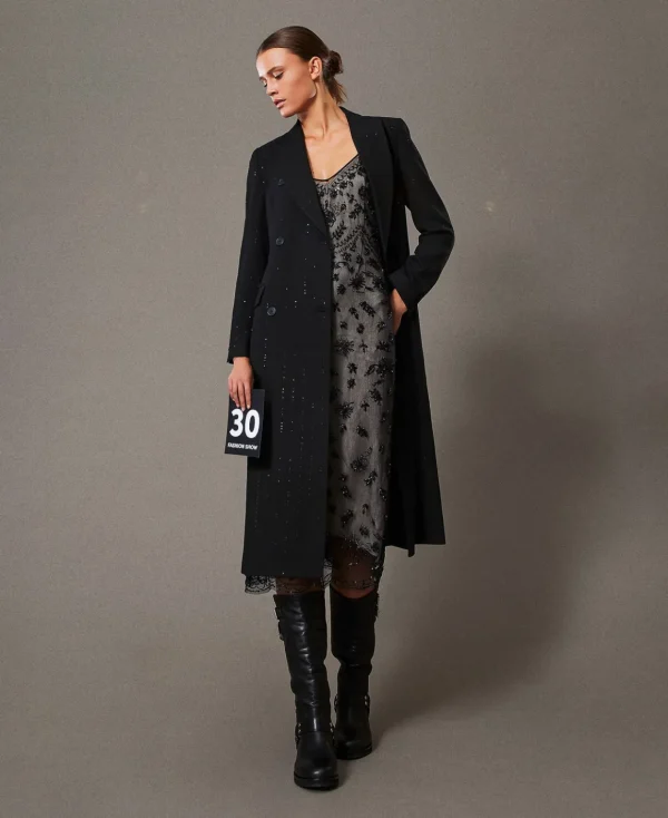 TWINSET Milano Abito Longuette In Tulle Con Ricamo A Mano | Vestiti Da Cerimonia | Vestiti Eleganti