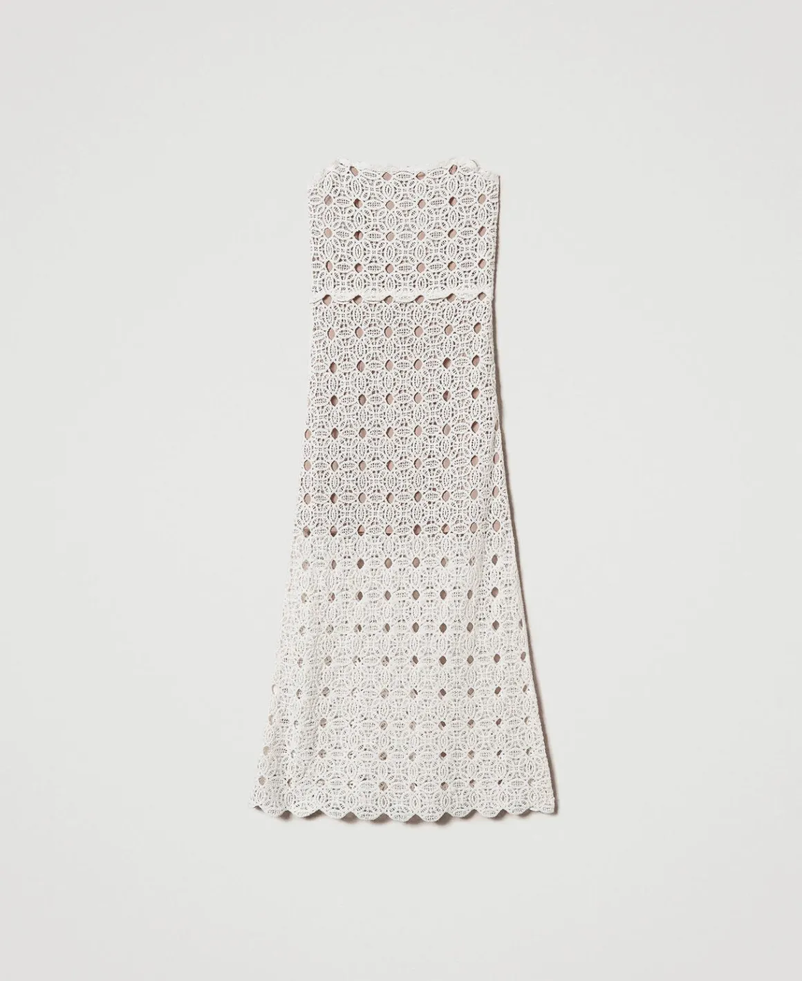 TWINSET Milano Abito Lungo Bustier In Maglia Crochet | Vestiti Da Cerimonia | Vestiti Eleganti