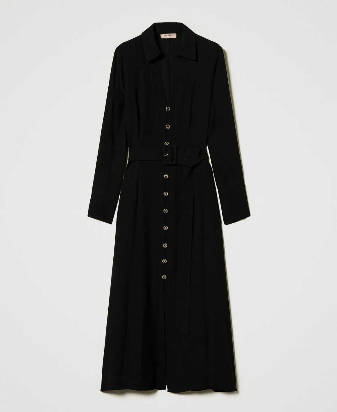 TWINSET Milano Abito Lungo Chemisier In Crêpe Georgette | Vestiti Lunghi