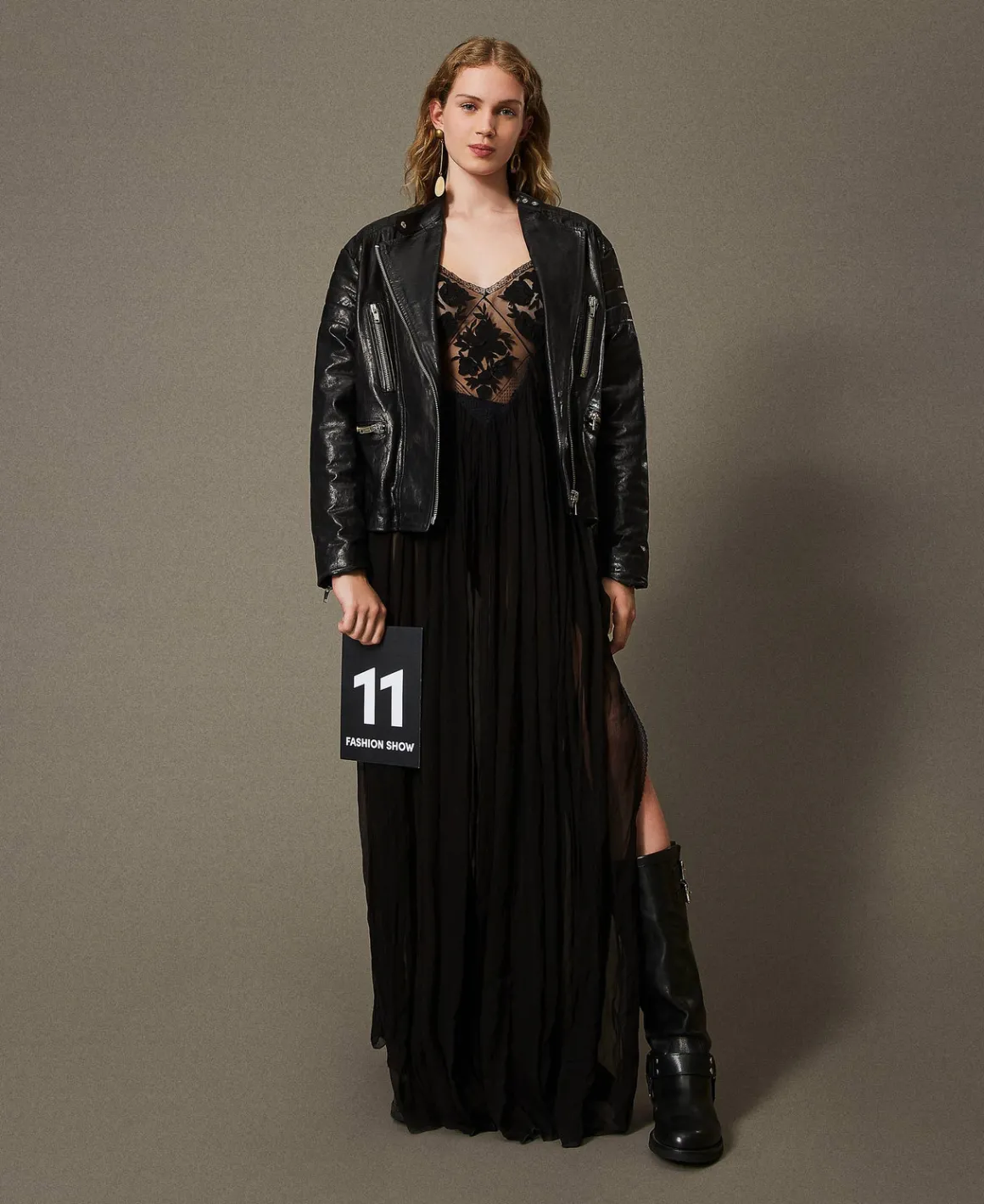 TWINSET Milano Abito Lungo In Creponne E Tulle | Vestiti Da Cerimonia | Vestiti Eleganti