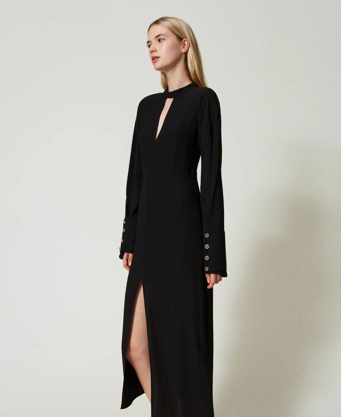 TWINSET Milano Abito Lungo In Crêpe Georgette | Vestiti Lunghi