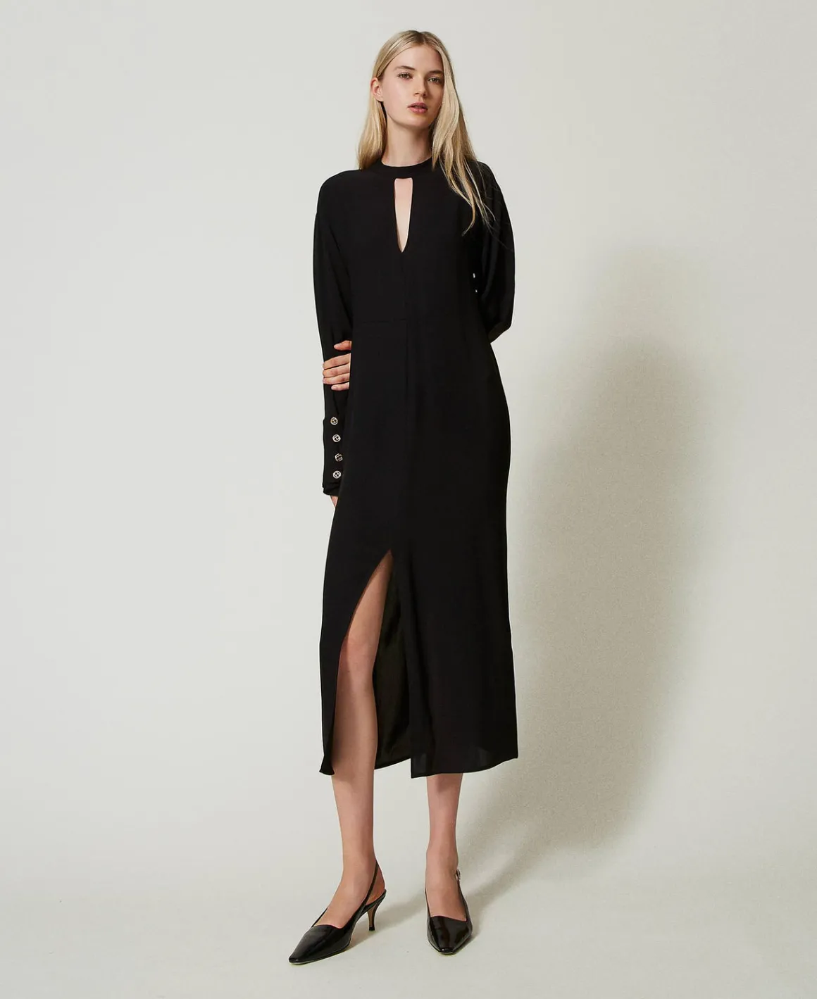 TWINSET Milano Abito Lungo In Crêpe Georgette | Vestiti Lunghi