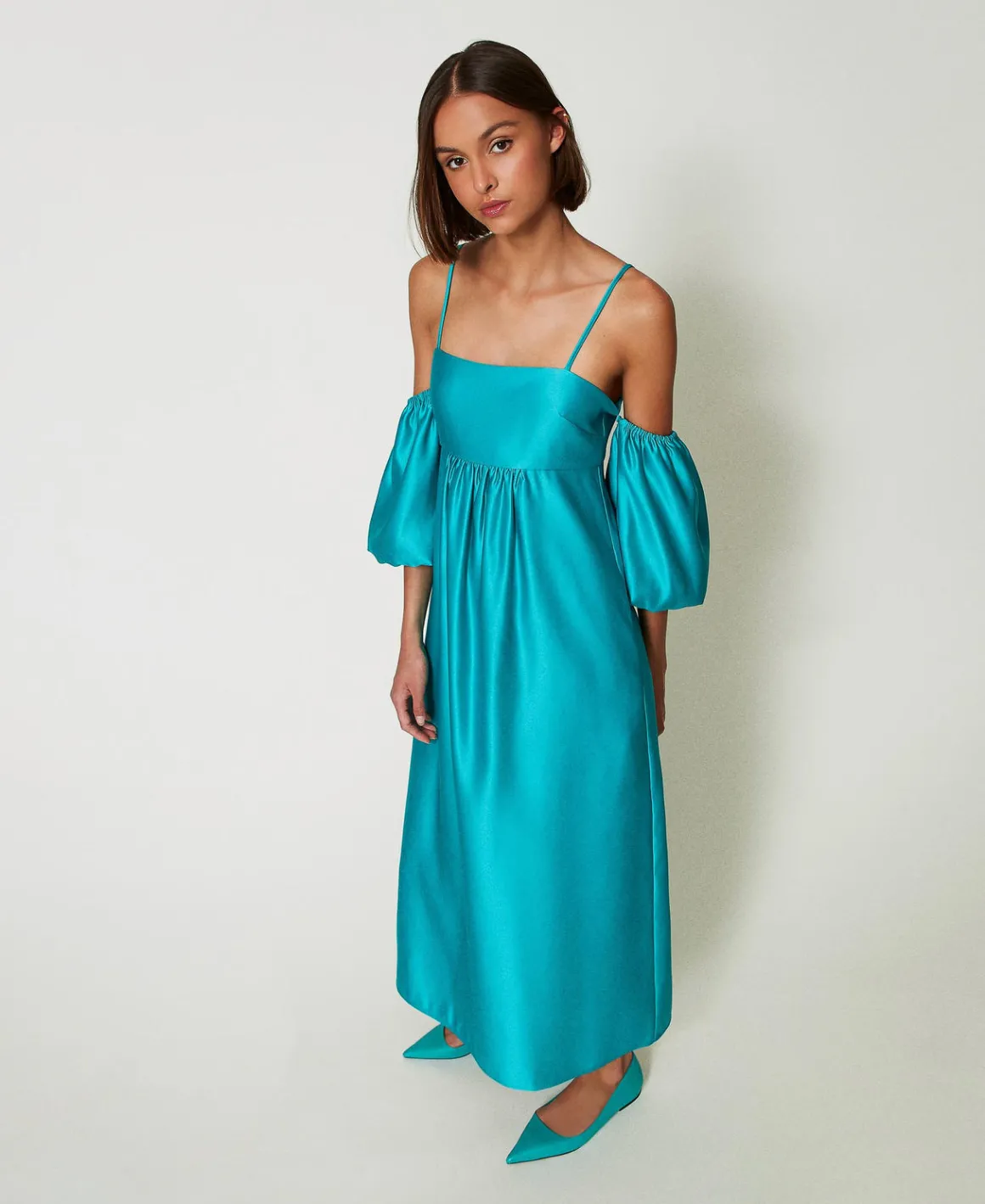 TWINSET Milano Abito Lungo In Duchesse | Vestiti Da Cerimonia | Vestiti Eleganti