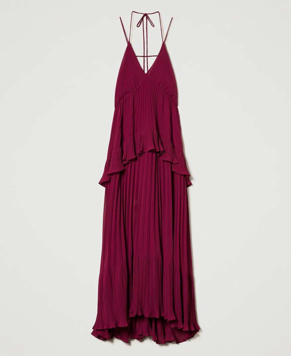 TWINSET Milano Abito Lungo In Georgette Plissé | Vestiti Da Cerimonia | Vestiti Eleganti