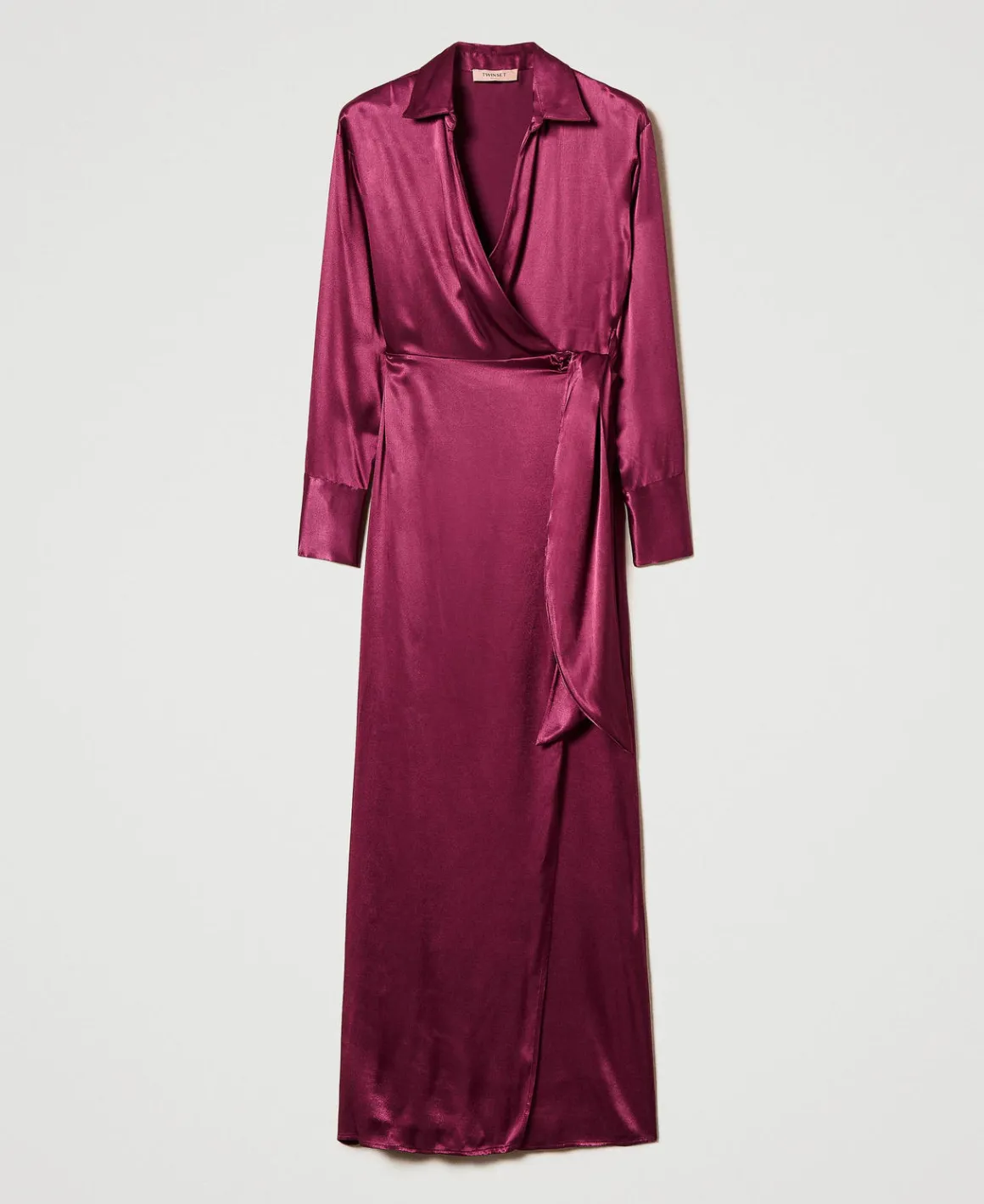 TWINSET Milano Abito Lungo In Raso A Portafoglio | Vestiti Da Cerimonia | Vestiti Eleganti