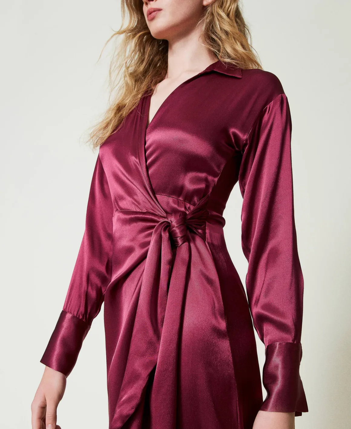 TWINSET Milano Abito Lungo In Raso A Portafoglio | Vestiti Da Cerimonia | Vestiti Eleganti