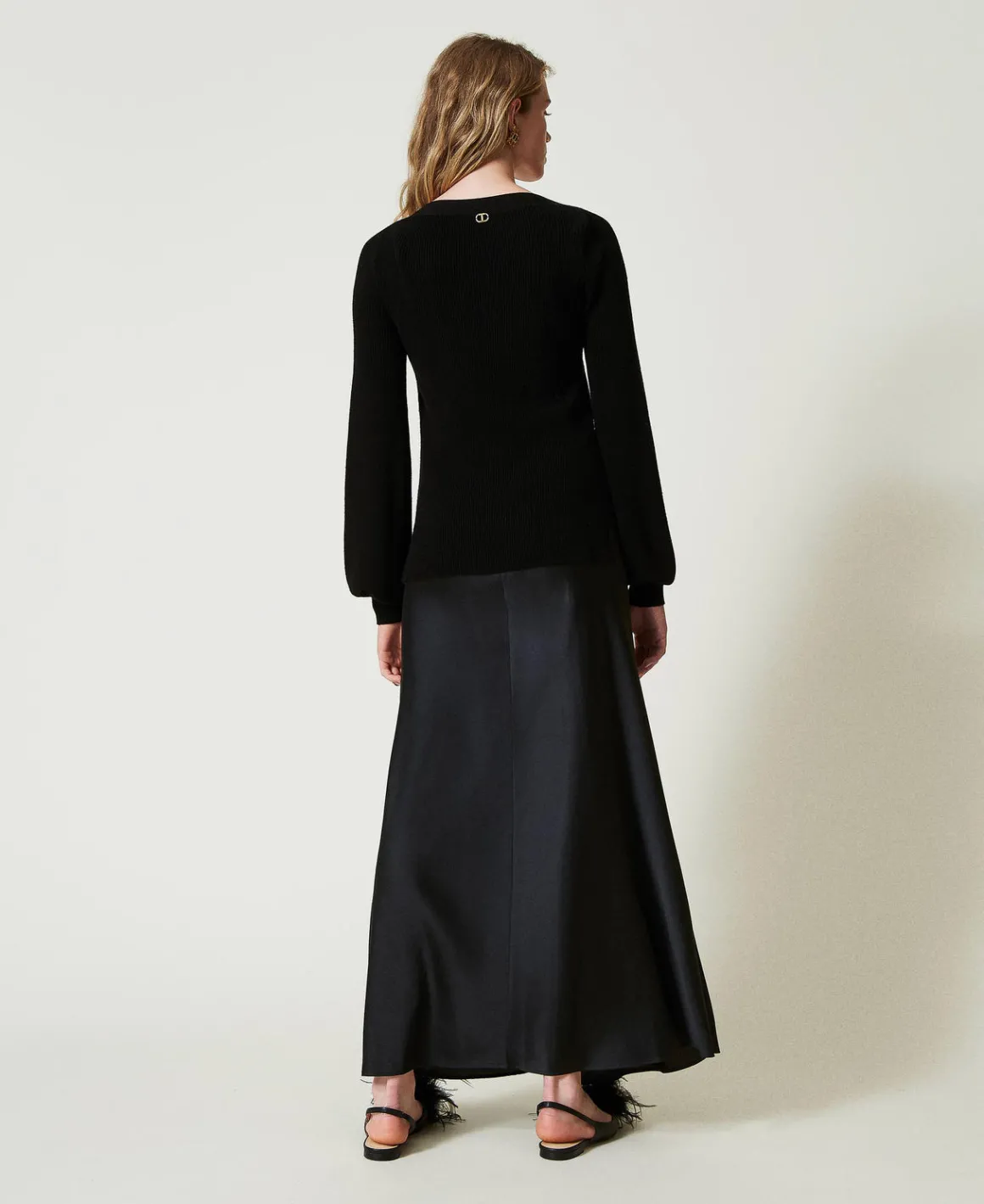 TWINSET Milano Abito Lungo Sottoveste Con Maglia | Vestiti Da Cerimonia | Vestiti Eleganti