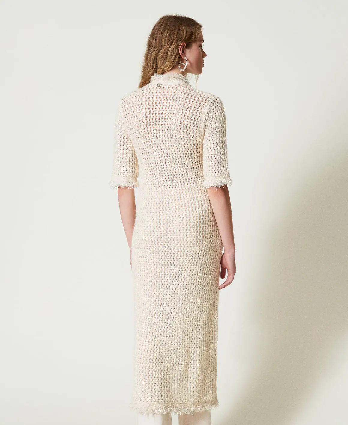 TWINSET Milano Abito-cardigan In Maglia Jacquard A Rete | Maglie E Cardigan | Vestiti Da Cerimonia