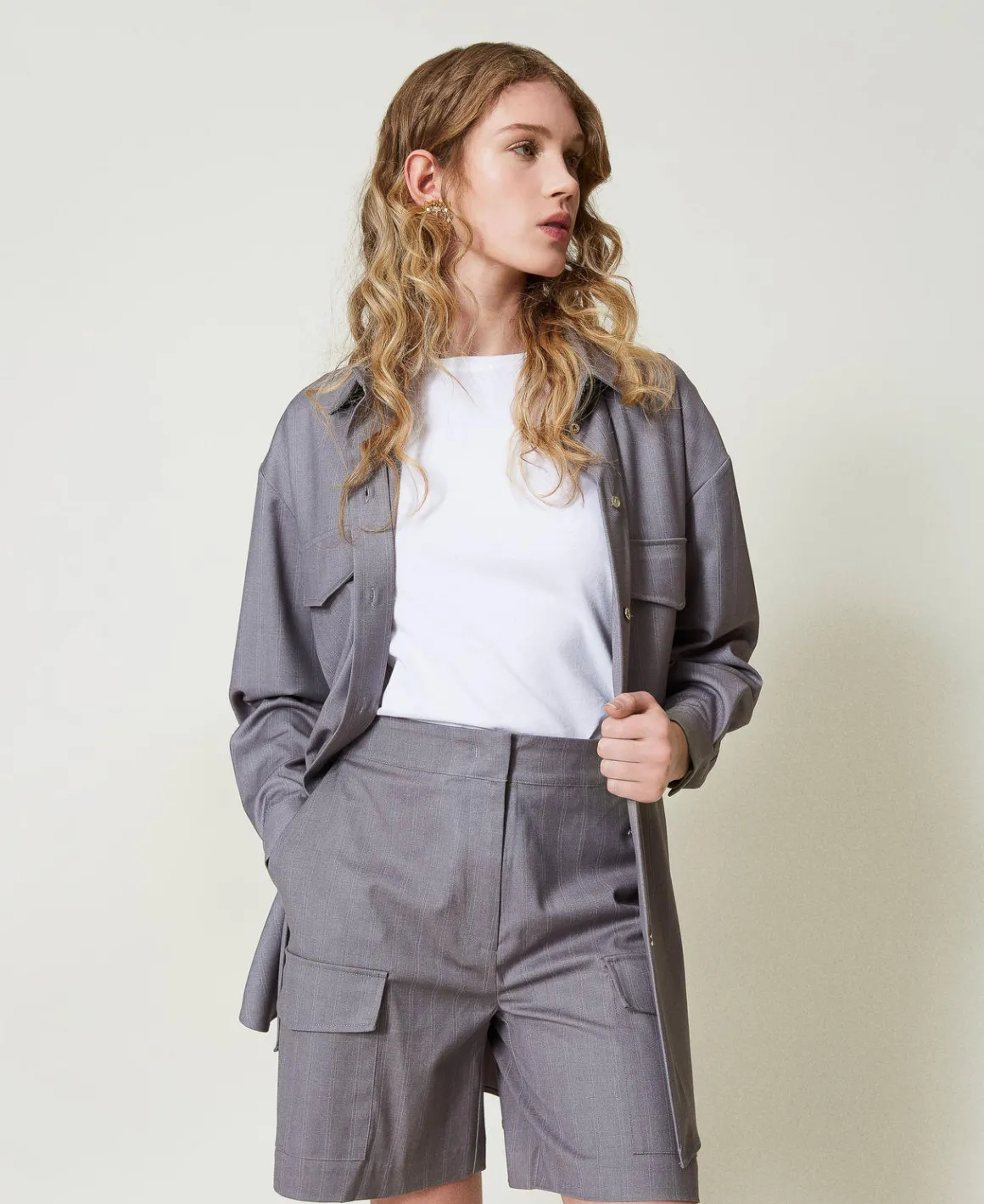 TWINSET Milano Bermuda Gessati Con Tasche | Shorts