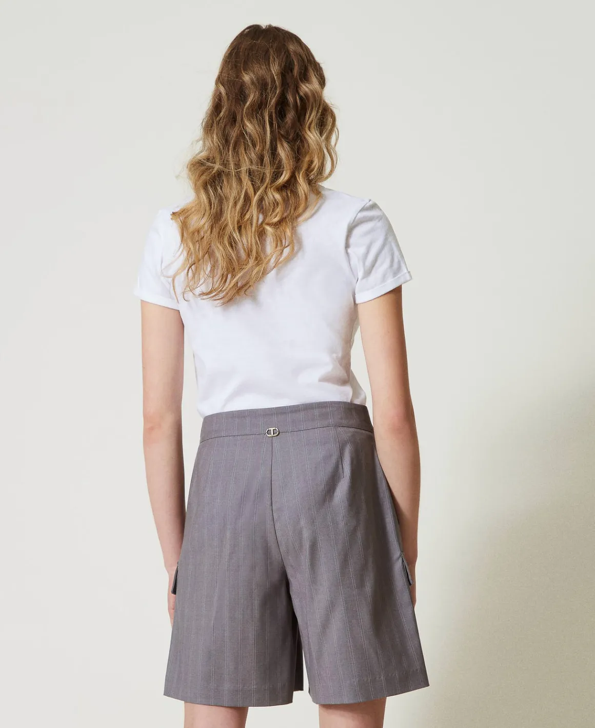 TWINSET Milano Bermuda Gessati Con Tasche | Shorts